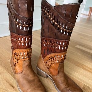 Soft multi Leather Slouch Boot
